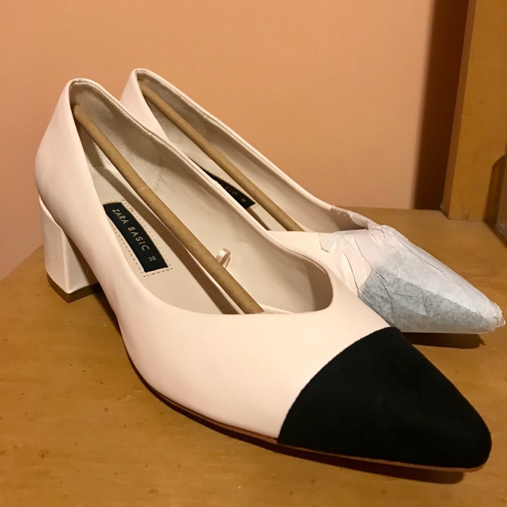 Zara Basics two-tone heels. Brand new shoes.